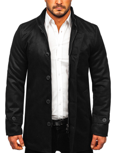 Men's Winter Coat with Stand Up Collar Black Bolf M3129
