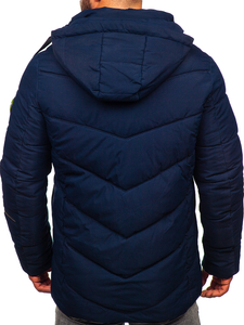 Men's Winter Quilted Jacket Navy Blue Bolf 22M55