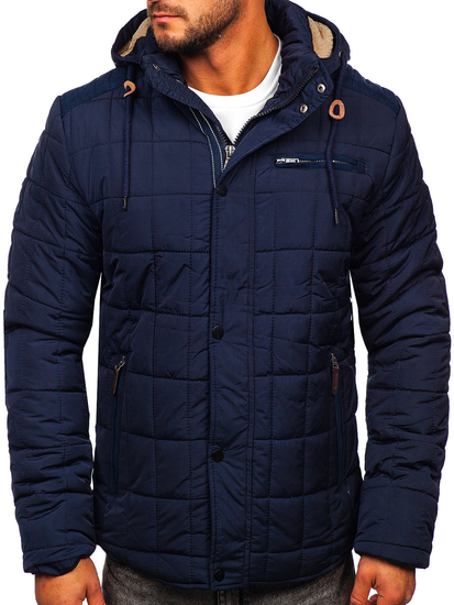 Men's Winter Jacket Navy Blue Bolf 1672