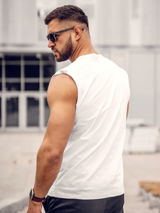 Men's Printed Tank Top White Bolf 14812A