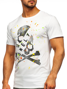 Men's Printed T-shirt White Bolf Y70008