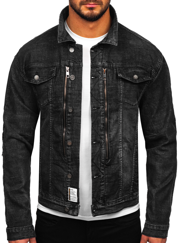 Men's Denim Jacket Black Bolf MJ508N