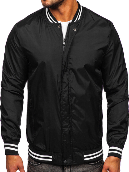 Men's Lightweight Bomber Jacket Black 8M98