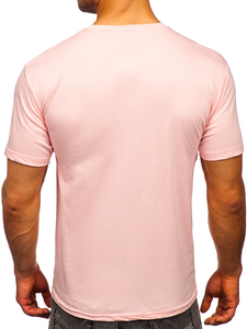 Men's Basic Cotton T-shirt Light Pink Bolf 192397