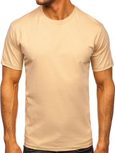 Men's Basic Cotton T-shirt Beige Bolf 192397