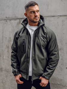 Men's Lightweight Softshell Jacket Khaki Bolf T019A