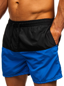 Men's Swimming Trunks Black-Blue Bolf HM060