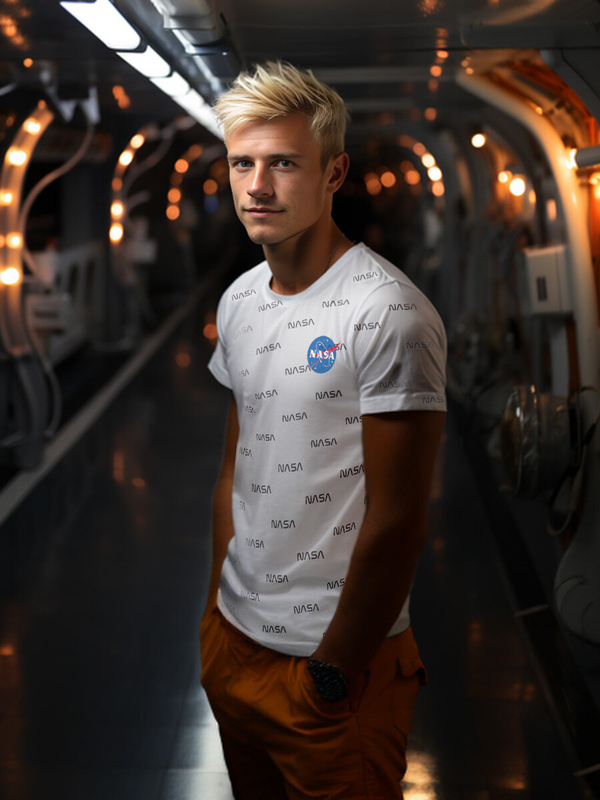 Men's Printed T-shirt White Bolf 14950A2