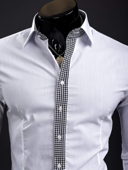 Men’s Elegant Long Sleeve Shirt White Bolf 0939A