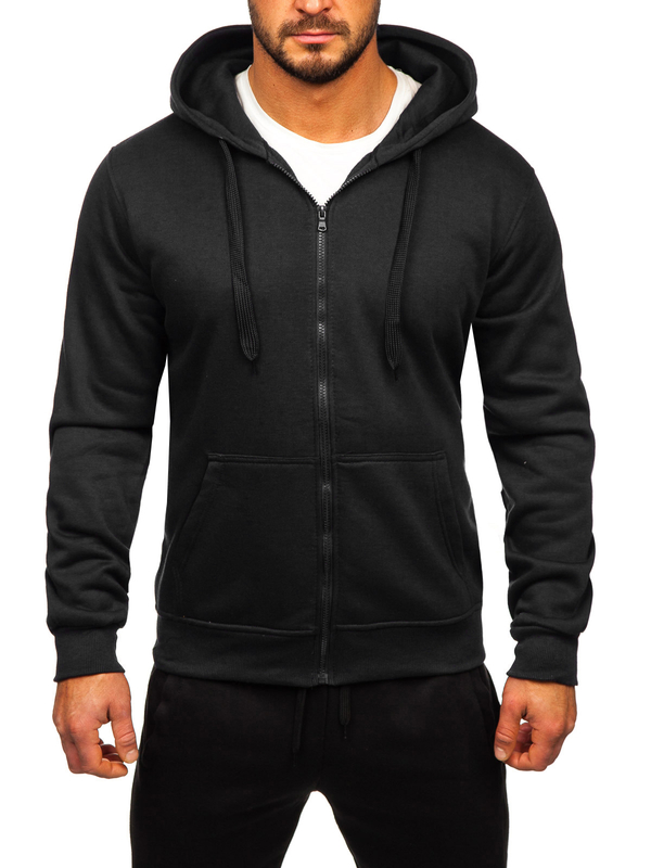 Men's Zip Tracksuit Black Bolf D004