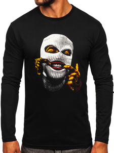 Men's Printed Long Sleeve Top Black Bolf 146744