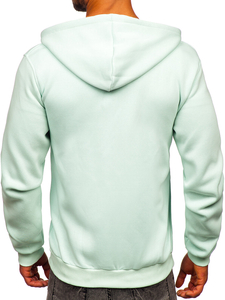 Men's Thick Zip Hoodie Light Mint Bolf 2008