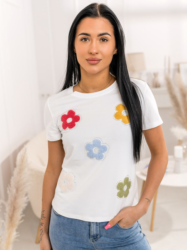 Women's Printed T-shirt White Bolf 95T2529