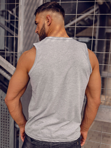 Men’s Basic Tank Top Grey Bolf 1205A