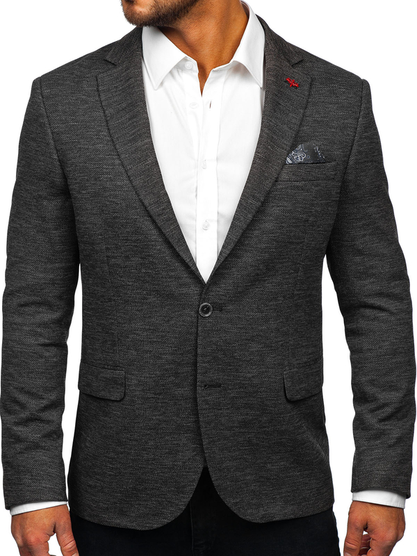 Men’s Elegant Suit Jacket Anthracite Bolf 021
