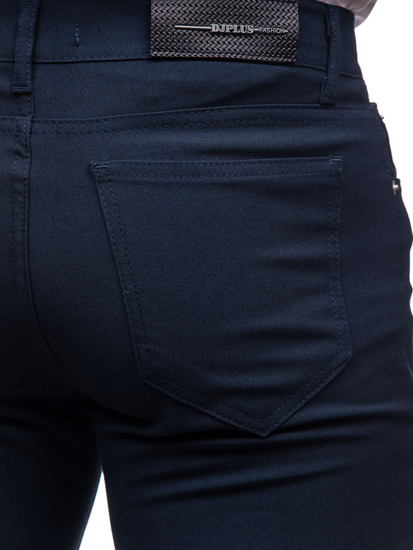 Men's Textile Chinos Navy Blue Bolf 0004
