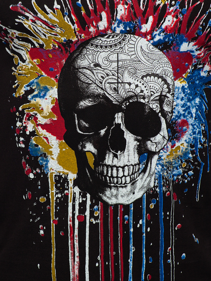 Men's Printed Boxer Tank Top Black Bolf 14839