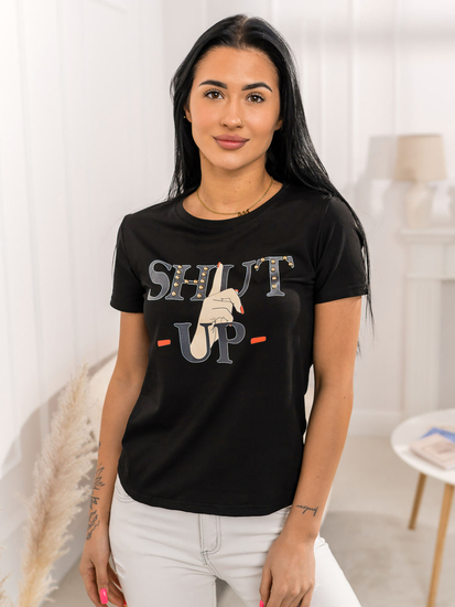 Women's Printed T-shirt Black Bolf 95T2501