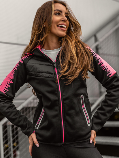 Women's Lightweight Quilted Jacket with hood Black Bolf KSW4007A