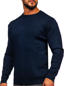 Men's Basic Sweater Navy Blue Bolf S8506