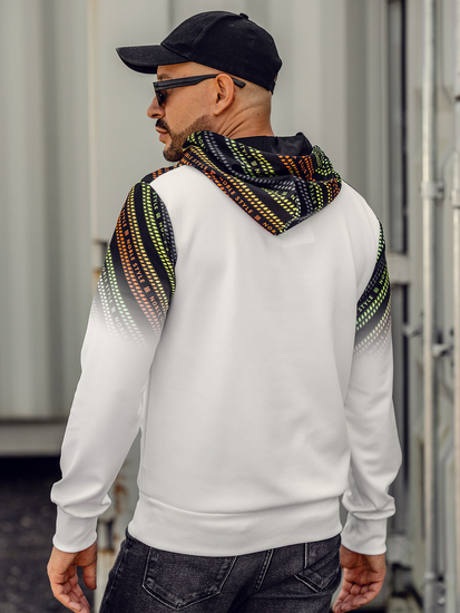 Men's Printed Hoodie White Bolf HM258