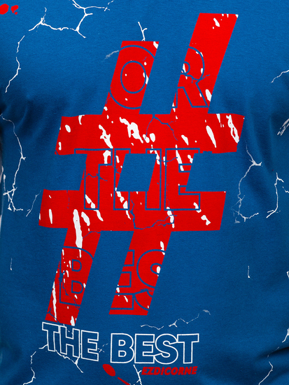 Men's Cotton Printed T-shirt Blue Bolf 14728