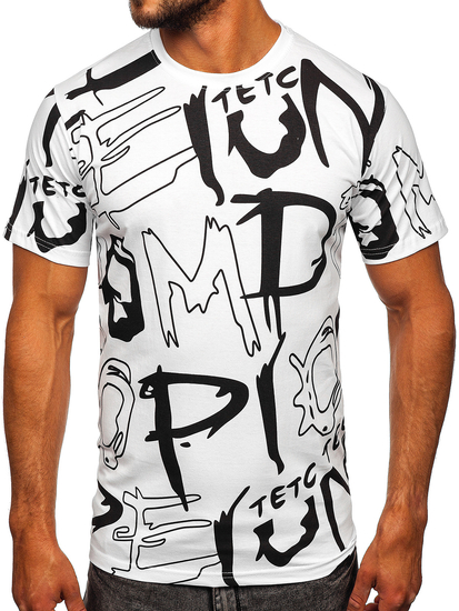 Men's Cotton Printed T-shirt White Bolf KS1972