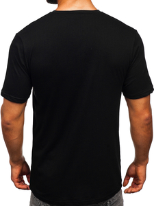 Men's Cotton Printed T-shirt Black Bolf 14749