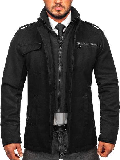 Men's Coat Black Bolf 8856