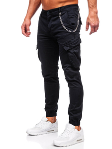 Men's Cargo Joggers Black Bolf SK850
