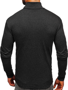 Men's Basic Polo Neck Sweater Graphite Bolf 145347-1