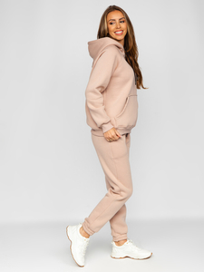 Women's 2-Piece Tracksuit Beige Bolf 5996