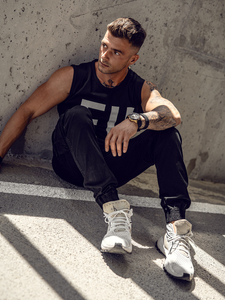 Men's Printed Tank Top Black Bolf 14820A