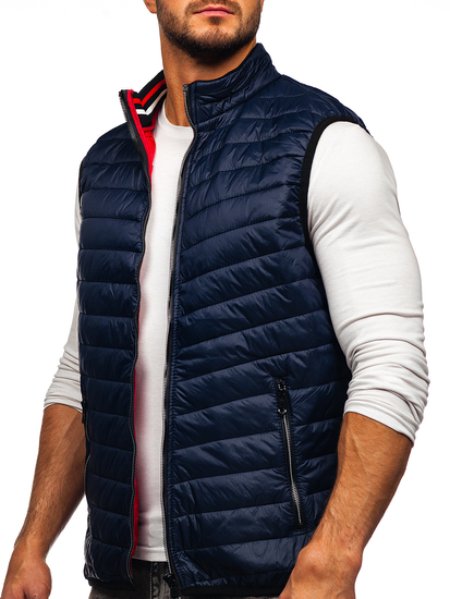 Men's Quilted Gilet Navy Blue Bolf 7103