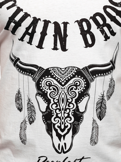 Men's Printed Boxer Tank Top White Bolf 14848