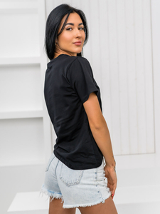 Women's Printed T-shirt Black Bolf 97T2110