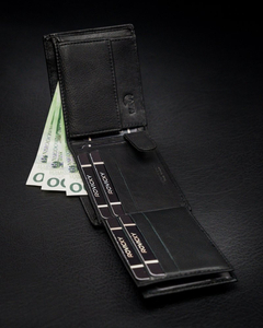 Men's Leather Wallet Black 12229