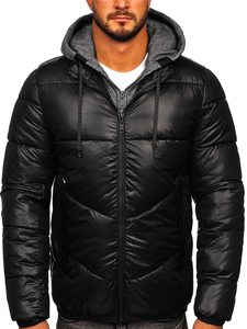 Men's Winter Quilted Jacket Black Bolf B2906