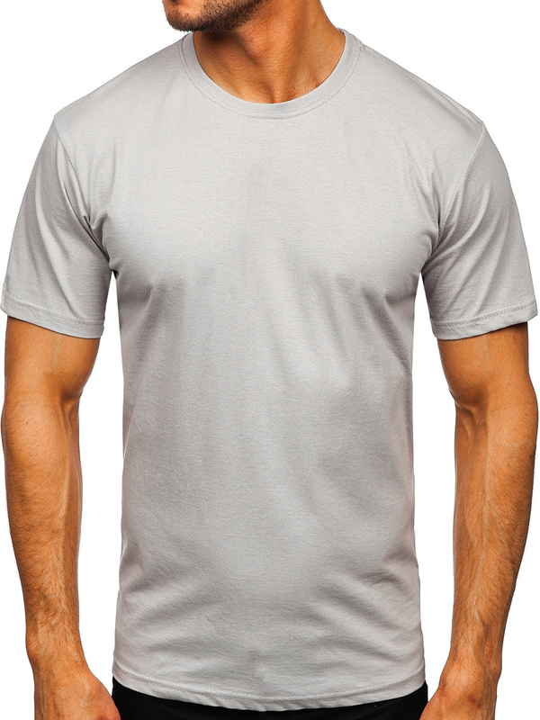 Men's Basic Cotton T-shirt Grey Bolf 192397