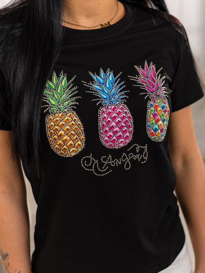 Women's Printed T-shirt Black Bolf 95T2522