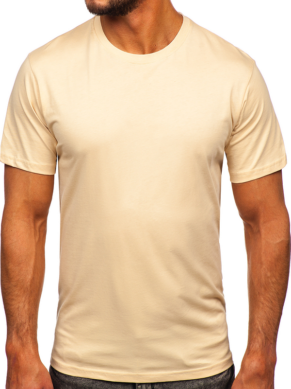 Men's Cotton T-shirt Beige Bolf 0001