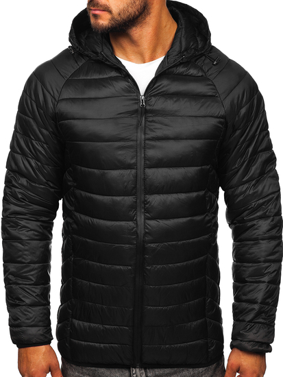 Men's Quilted Lightweight Jacket Black Bolf 58M13021