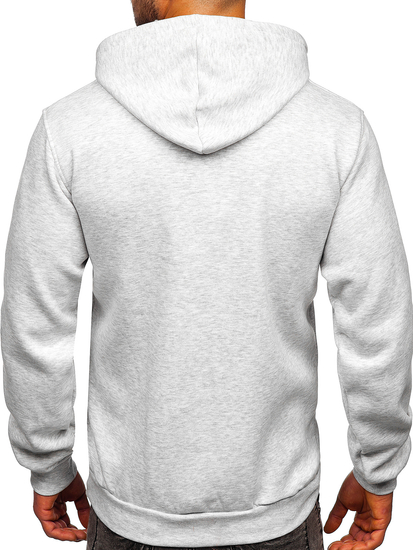 Men's Kangaroo Hoodie Light Grey Bolf 1004