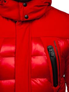 Men's Quilted Winter Jacket Red Bolf 99527