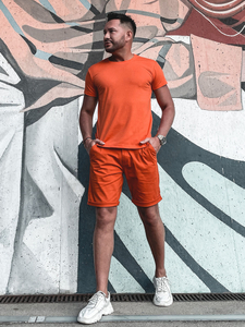 Men's Plain T-shirt Orange Bolf 2005-32