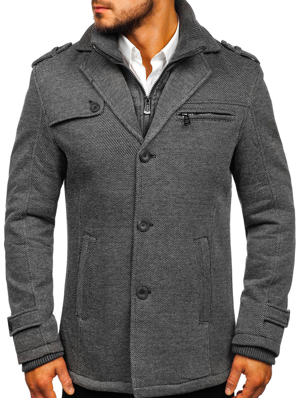 Men's Winter Coat Grey Bolf 88805