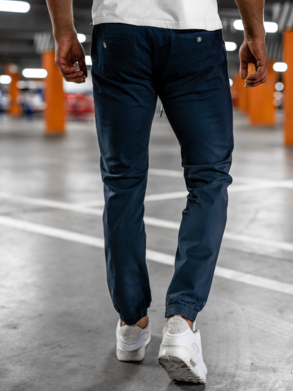 Men's Joggers Dark Navy Blue Bolf 1145