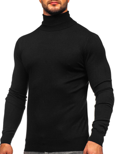 Men's Basic Polo Neck Black Bolf W1-1728