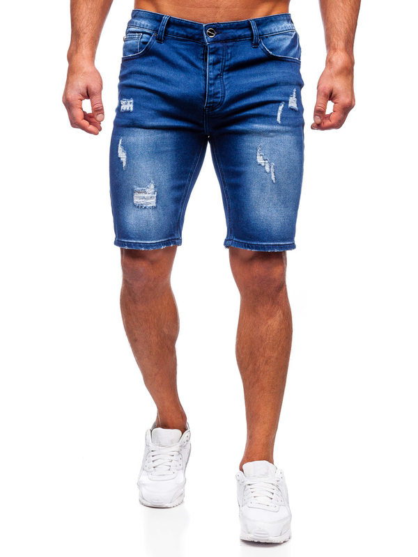 Men's Denim Shorts Navy Blue Bolf MP0061BS