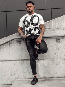 Men's Printed T-shirt White Bolf 0303A